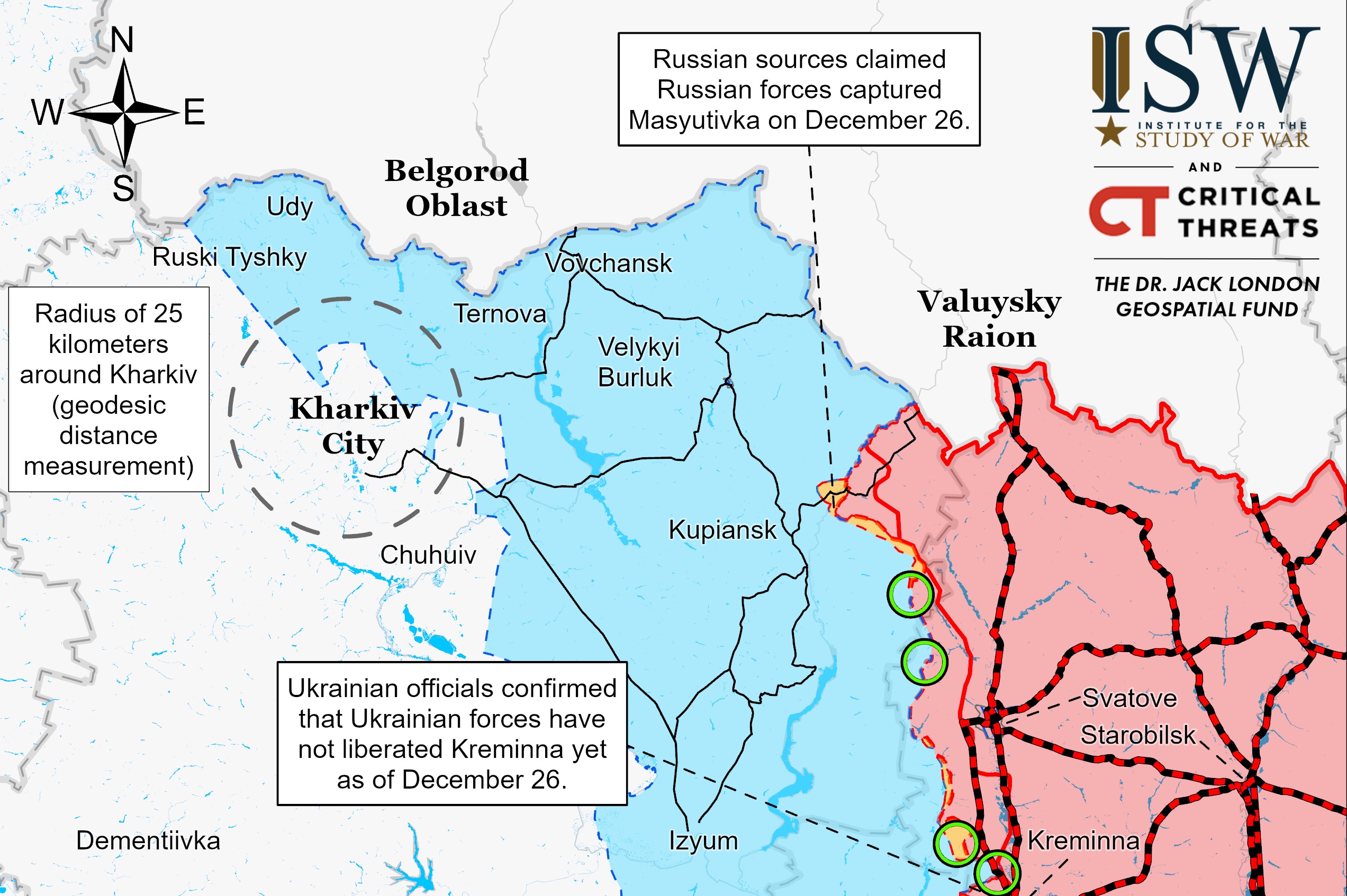 В ISW не видят доказательств захвата армией РФ села на Харьковщине (карта)