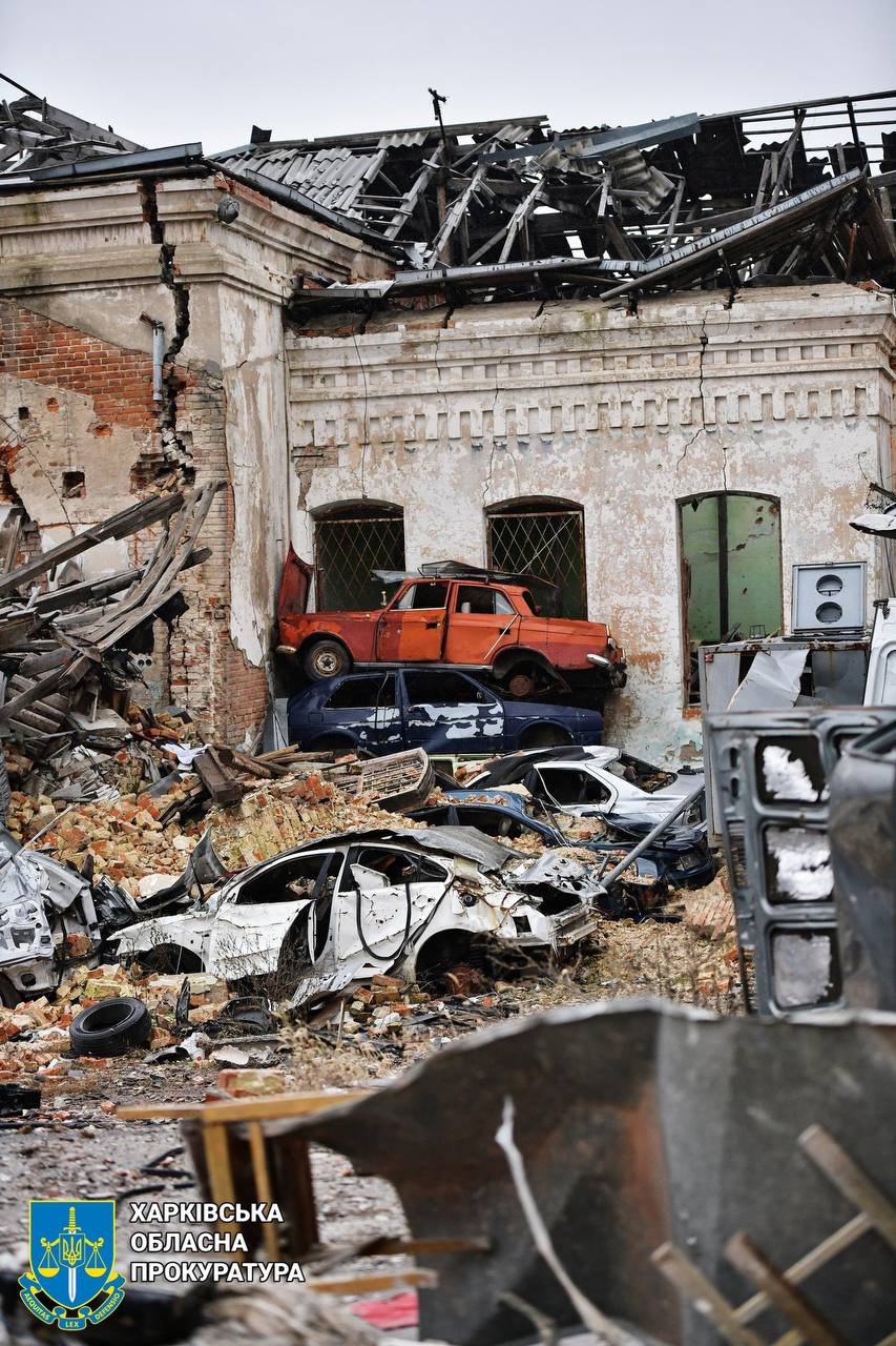 Разрушения в Изюме на Харьковщине