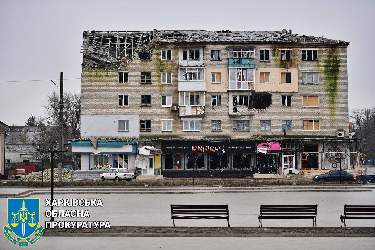 Разрушения в Изюме на Харьковщине 2