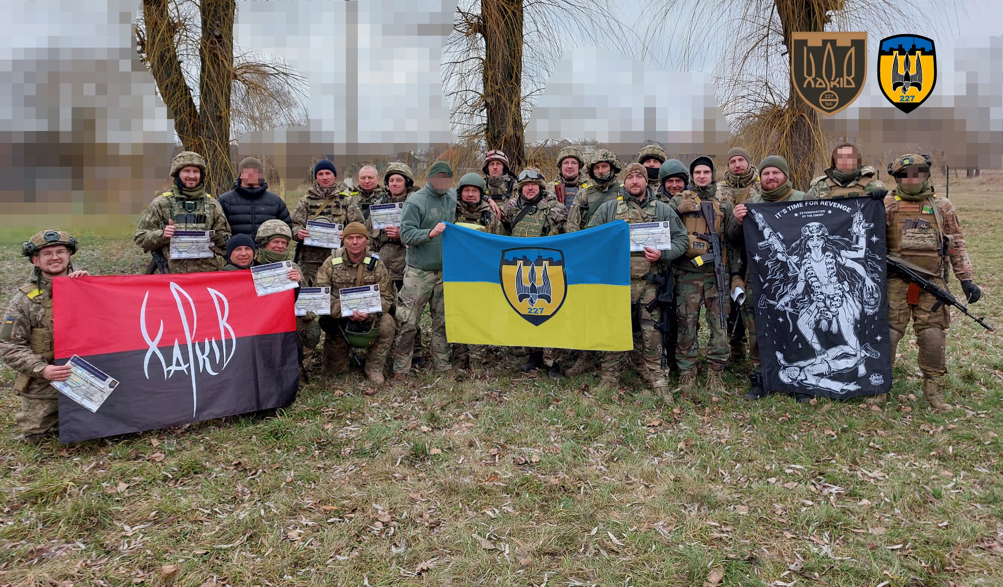 Воїни 227 батальйону Харківської ТрО на навчаннях