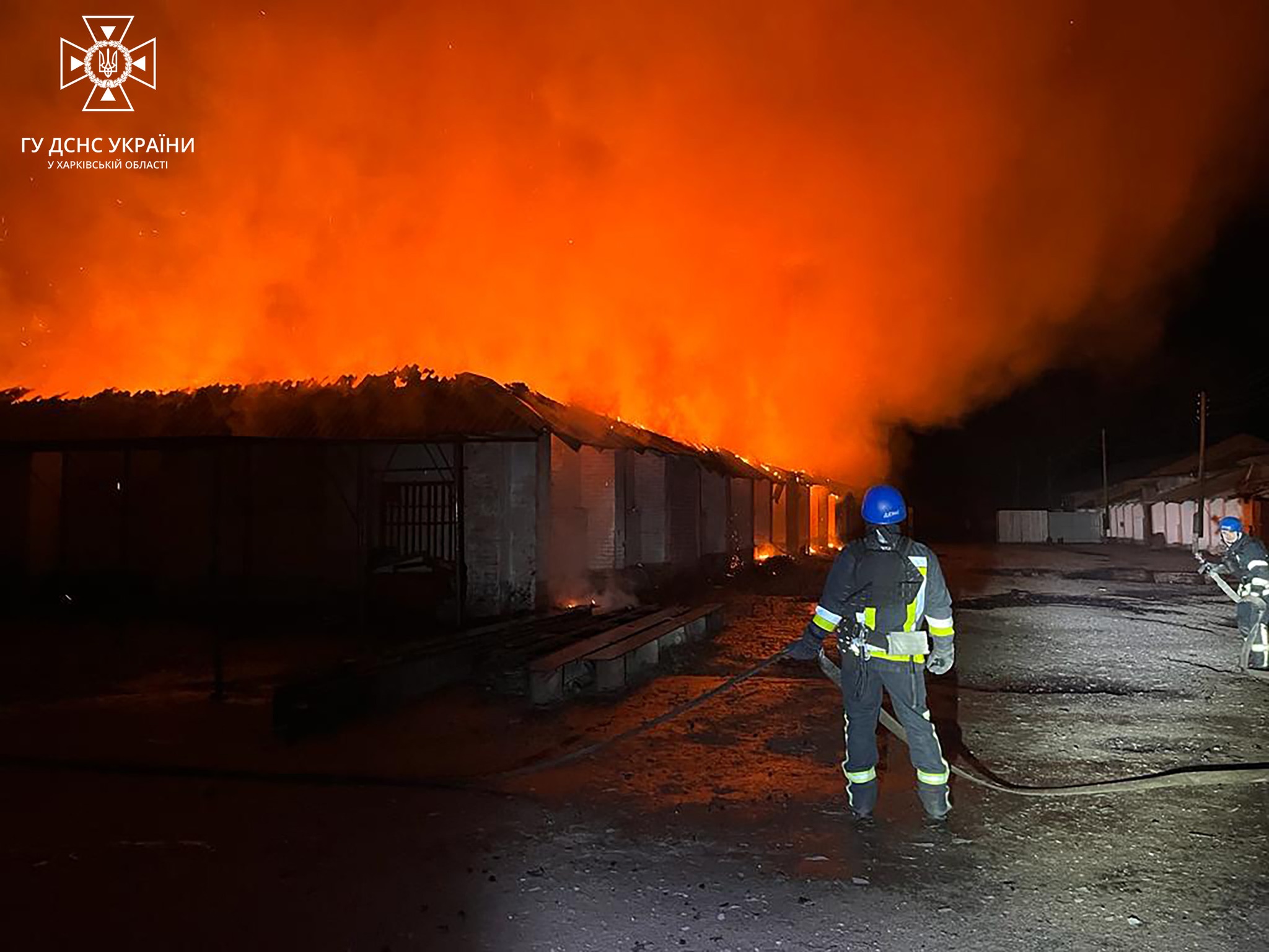 Пожар в Купянске 24 января - фото ГСЧС