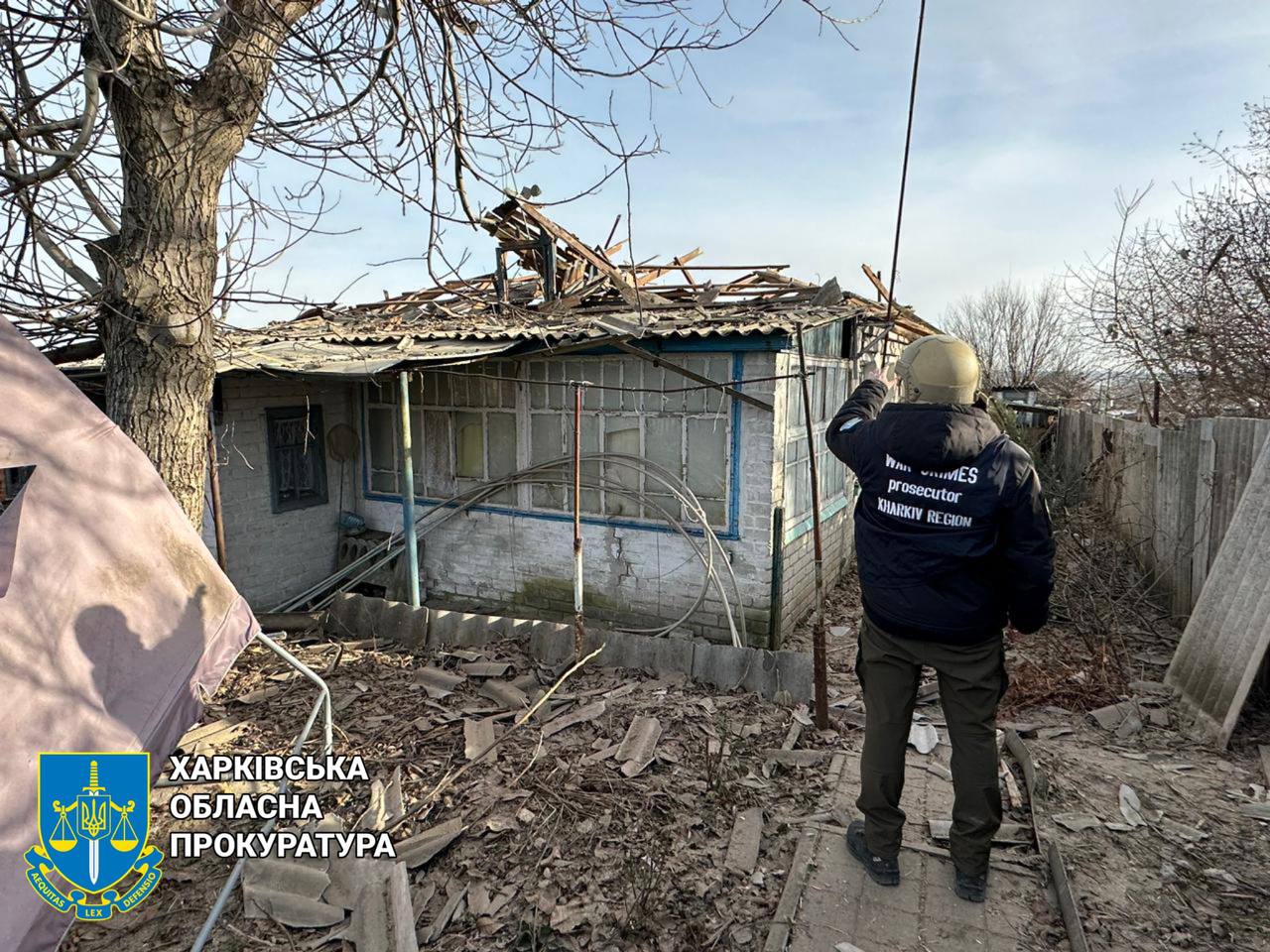 На Харьковщине снаряд попал прямо в жилой дом — Прокуратура