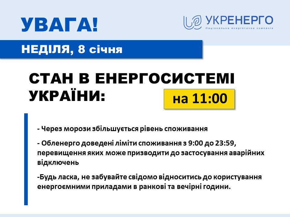 На Харківщині триватимуть денні відключення світла – інформація Укренерго