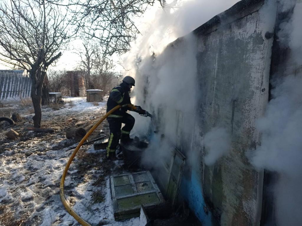 Горіли гаражі в Куп'янську