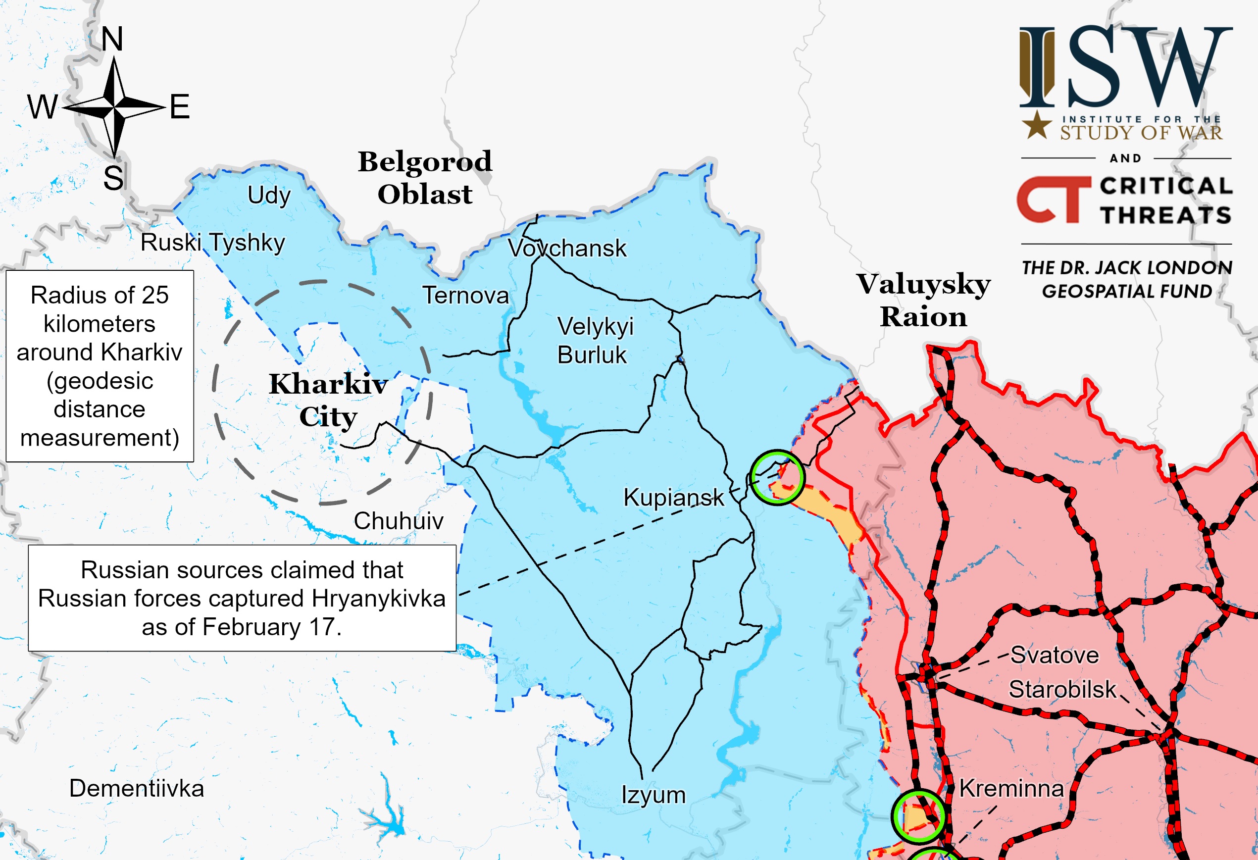 ISW не знайшов підтверджень тому, що армія РФ перетнула кордон на Харківщині