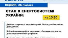 На Харківщині немає дефіциту електроенергії в мережі – Укренерго