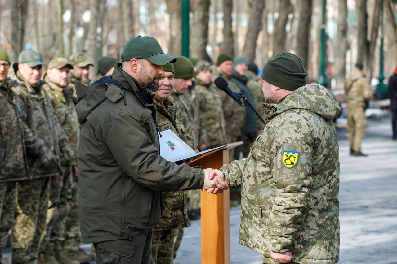 Награждение воинов Харьковской ТрО 24 февраля 2023