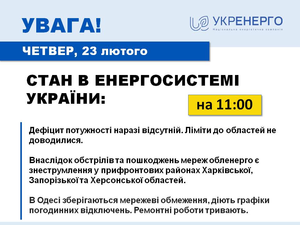 «Укренерго»: Через обстріли є знеструмлення на прифронтовій Харківщині