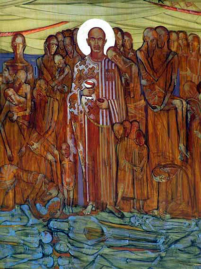 Икона со священником Майданека
