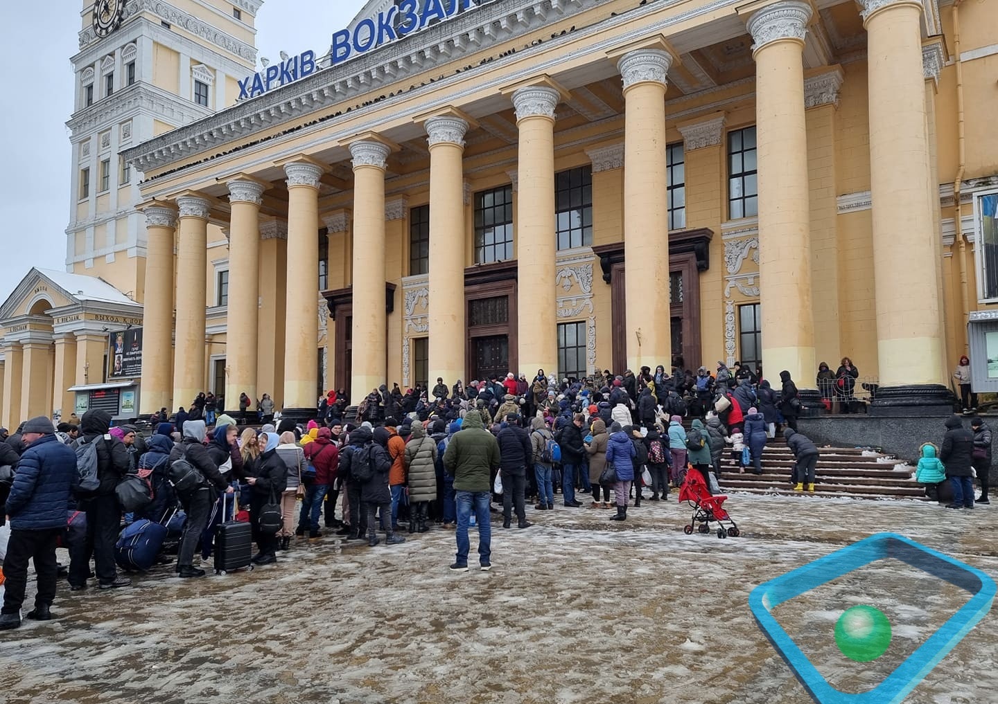 Эвакуация с вокзала в Харькове - март 2022