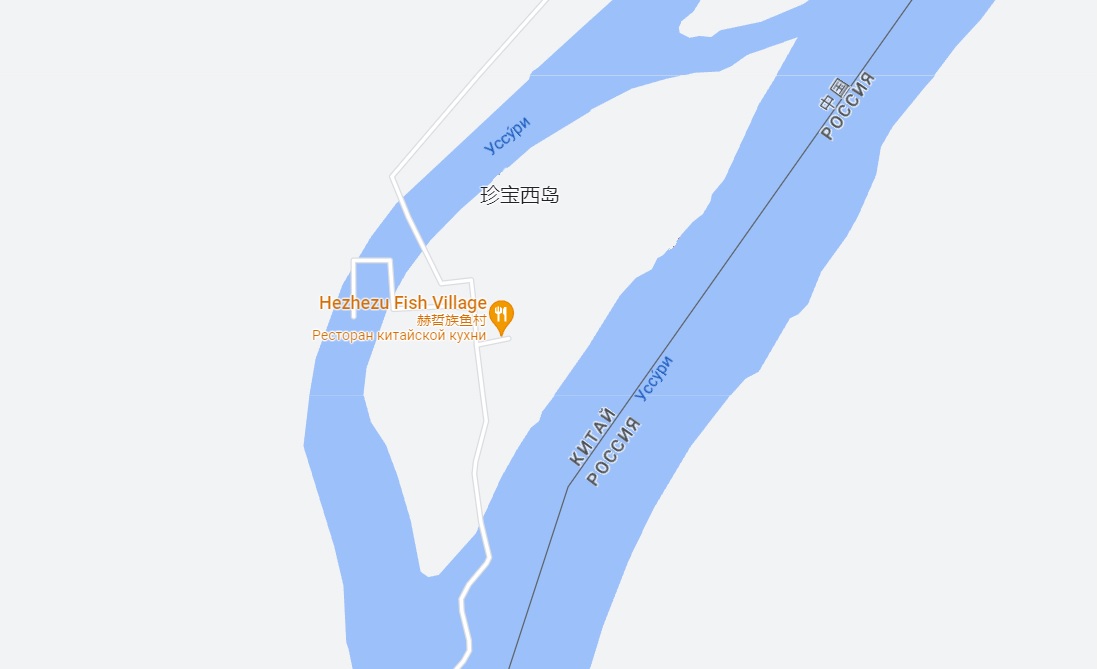Острів Даманський на карті
