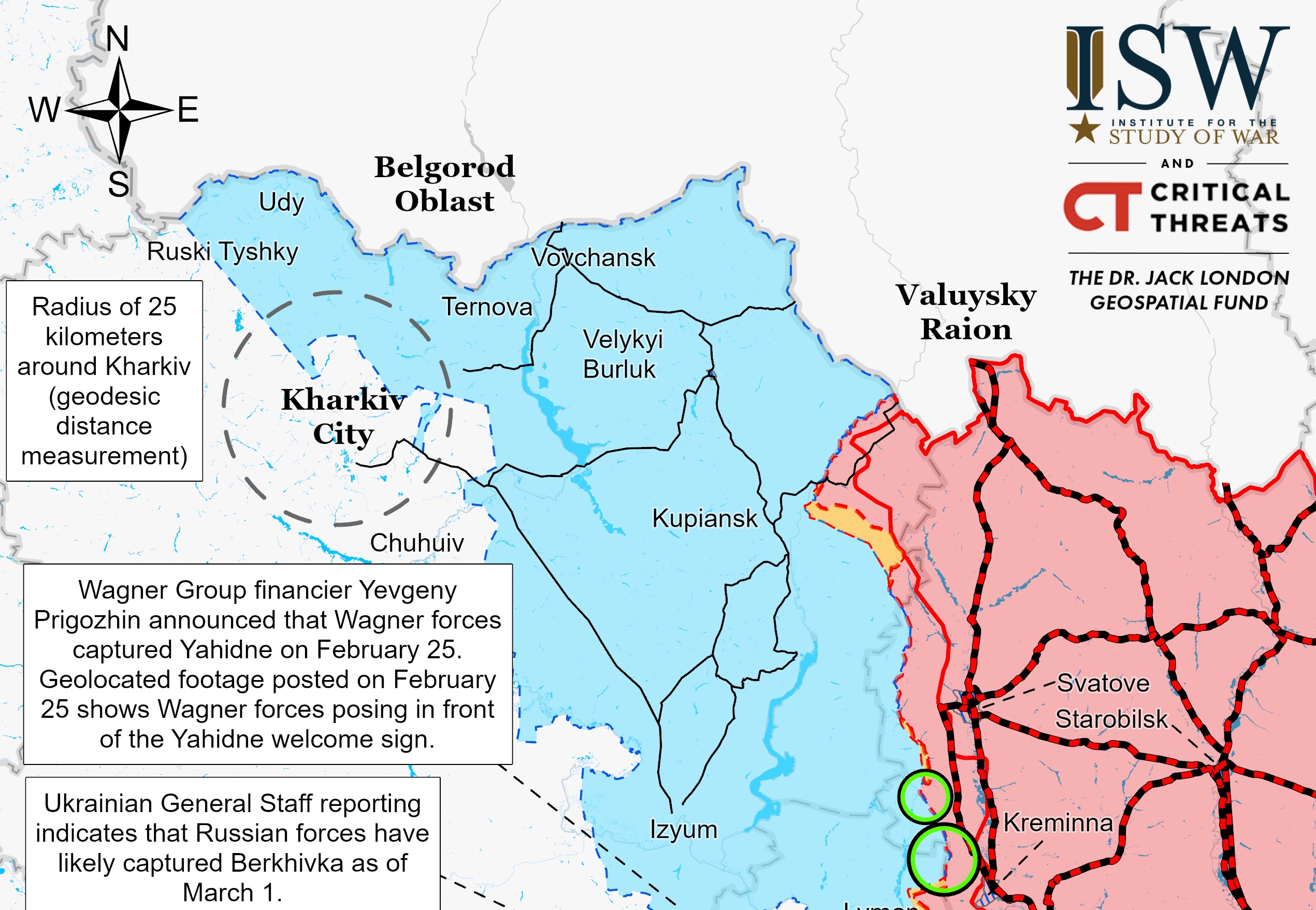 РФ минирует границу к северо-западу от Харькова, наступать не собираются — ISW