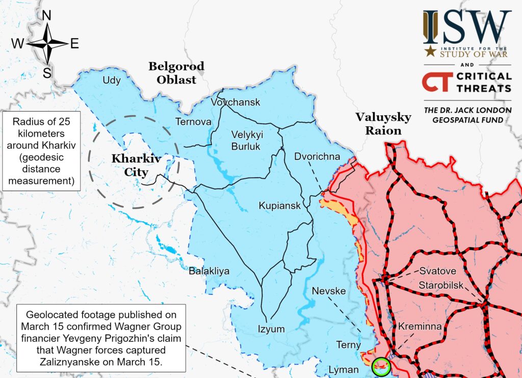 ISW не подтверждает заявленные россиянами успехи на Харьковщине