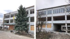 У селищі на Харківщині відновлюють ліцей, що постраждав від обстрілів (фото)