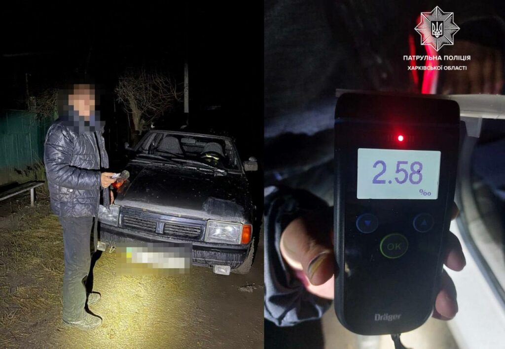 Двох п’яних водіїв спіймала поліція на дорогах Харківщини