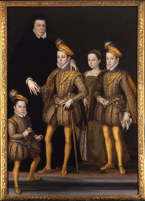 Королева Франции Екатерина Медичи с детьми