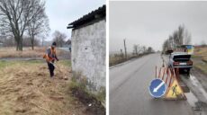 Дорожники проводят весеннюю уборку на Харьковщине