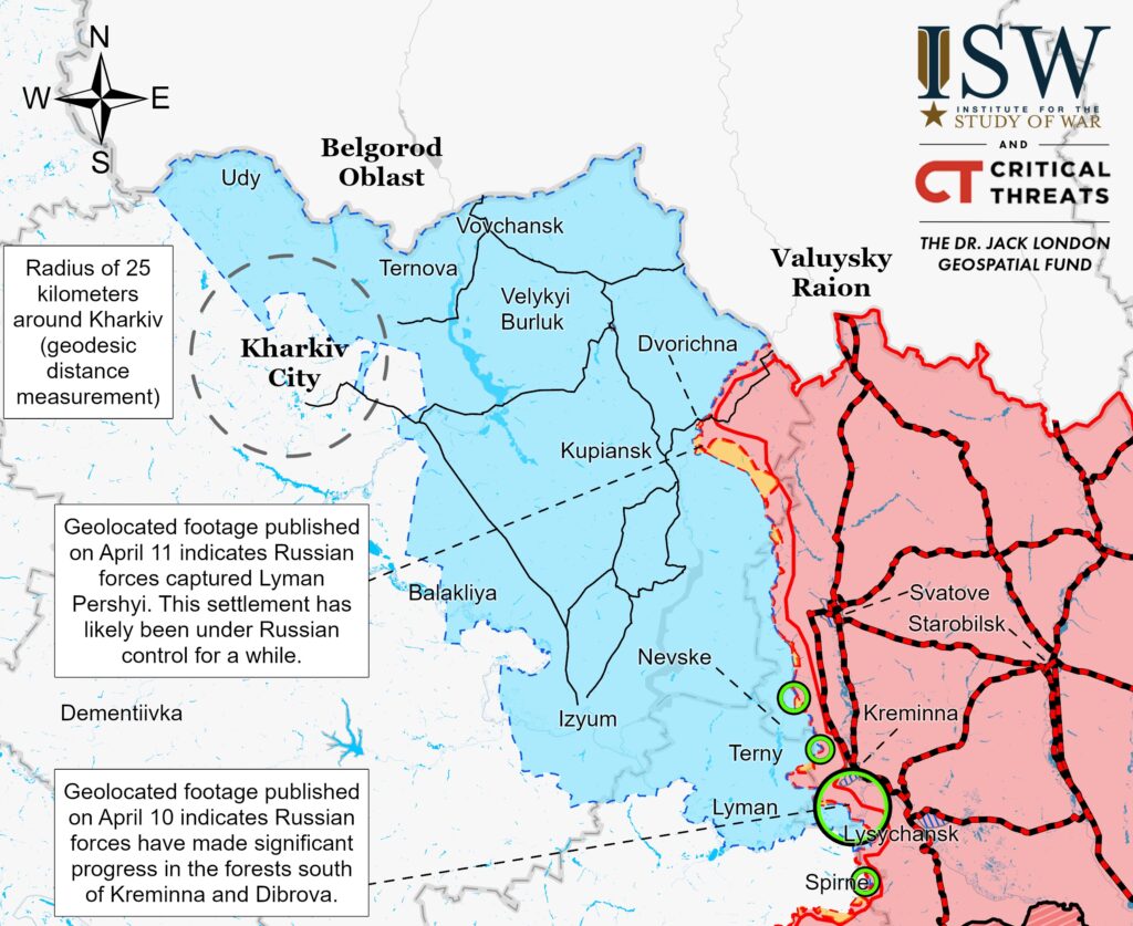 Армия РФ удерживает позиции в 10 км от Купянска — ISW о ситуации на фронте