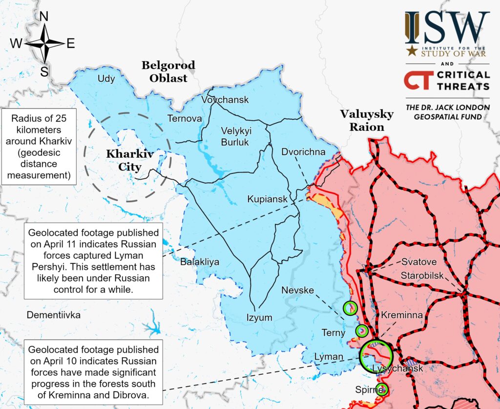 Армія РФ утримує позиції за 10 км від Куп’янська – ISW про ситуацію на фронті