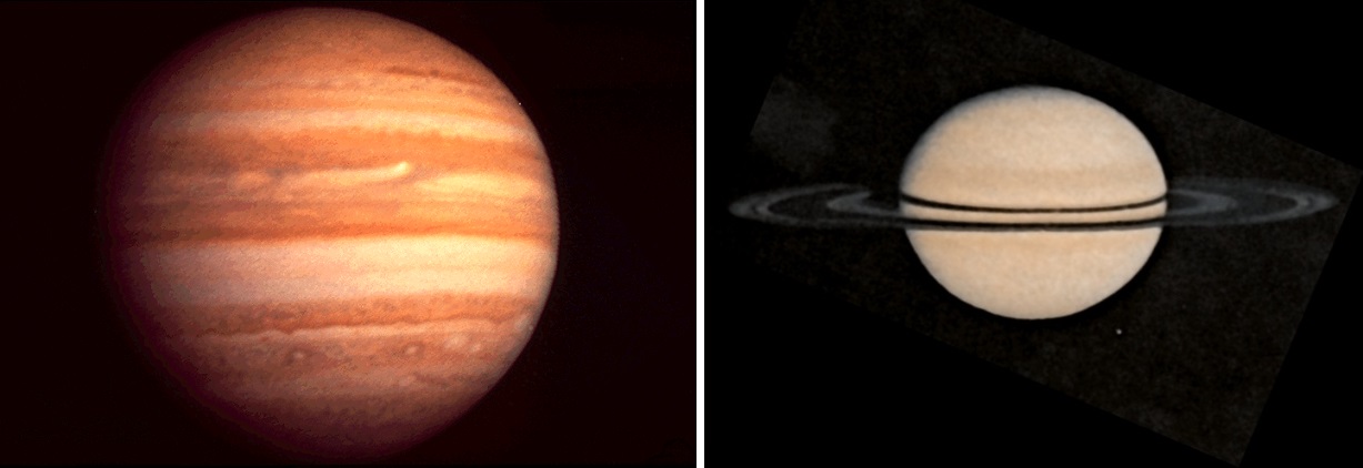 Юпітер та Сатурн документальні фото
