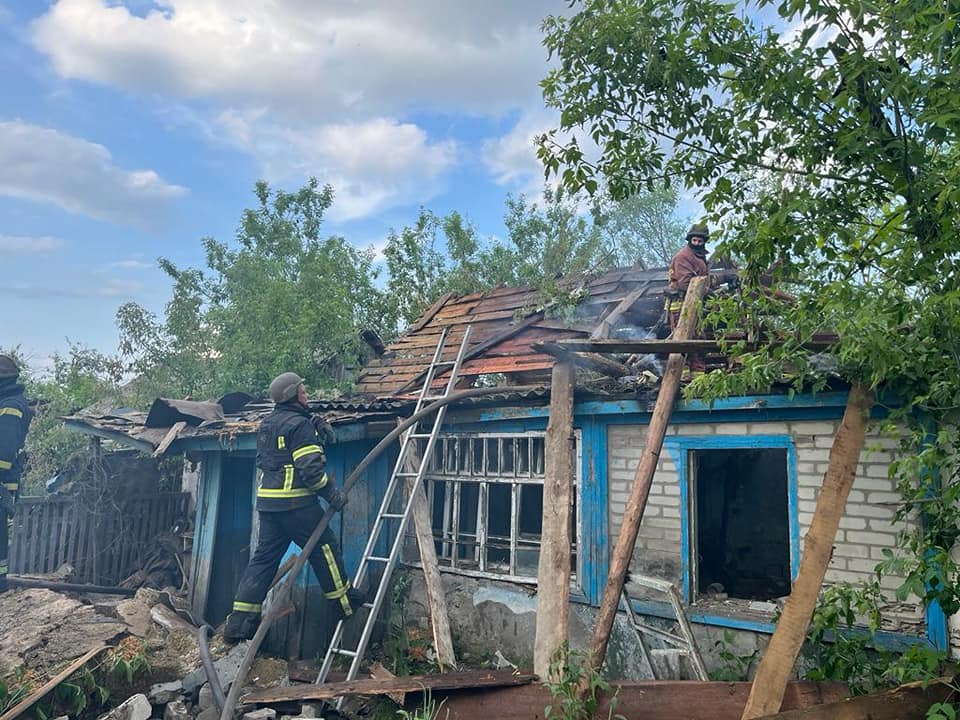 Последствия обстрелов Купянского района Харьковщины 28 мая  2