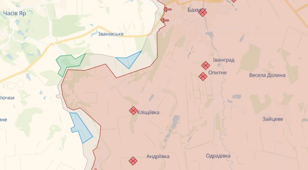 Українські сили прорвали російські рубежі біля Бахмута – ISW