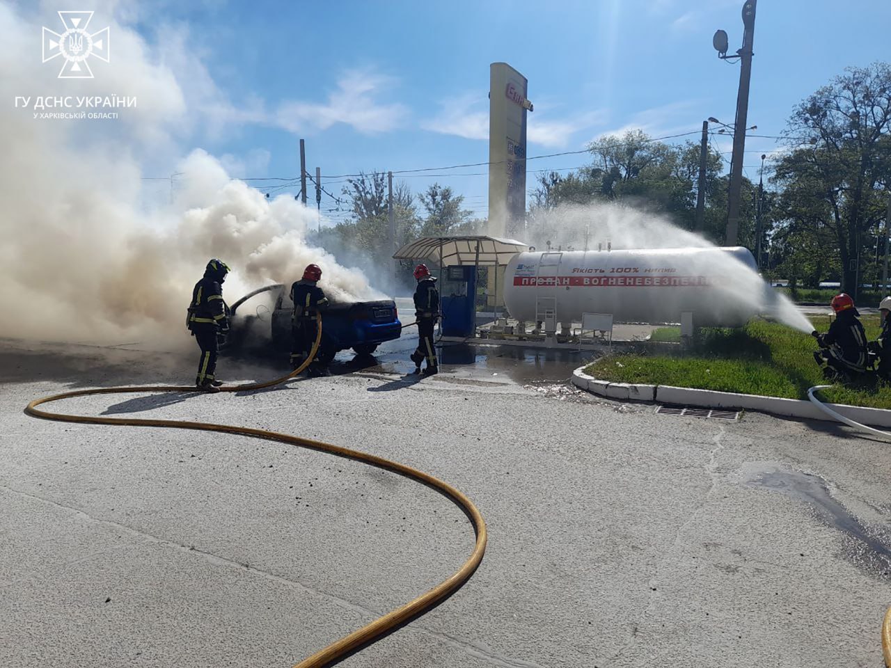 Пожежа на АЗС у Харкові під час заправки газом 2