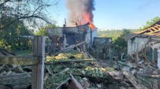 У Куп’янську сталася масштабна пожежа через обстріл – ДСНС (фото)