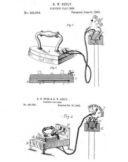 Схема первого электрического утюга