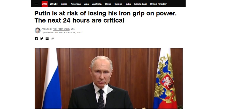 Следующие 24 часа будут решающими для Путина — CNN