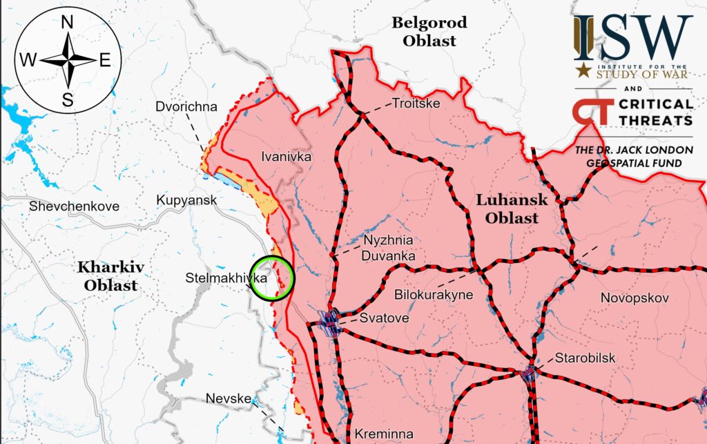 ISW заявляє, що війська РФ досягли успіхів у районі Куп’янська (карта)