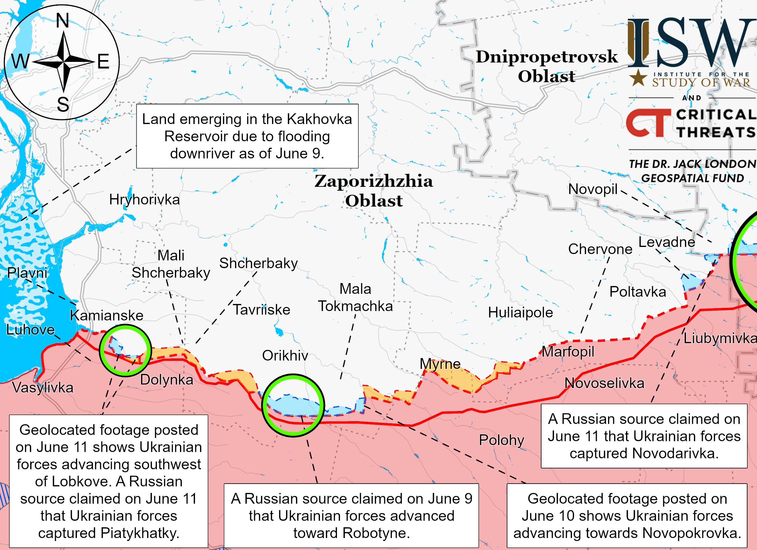 Украинские силы добились успехов в Запорожской и Донецкой областях — ISW