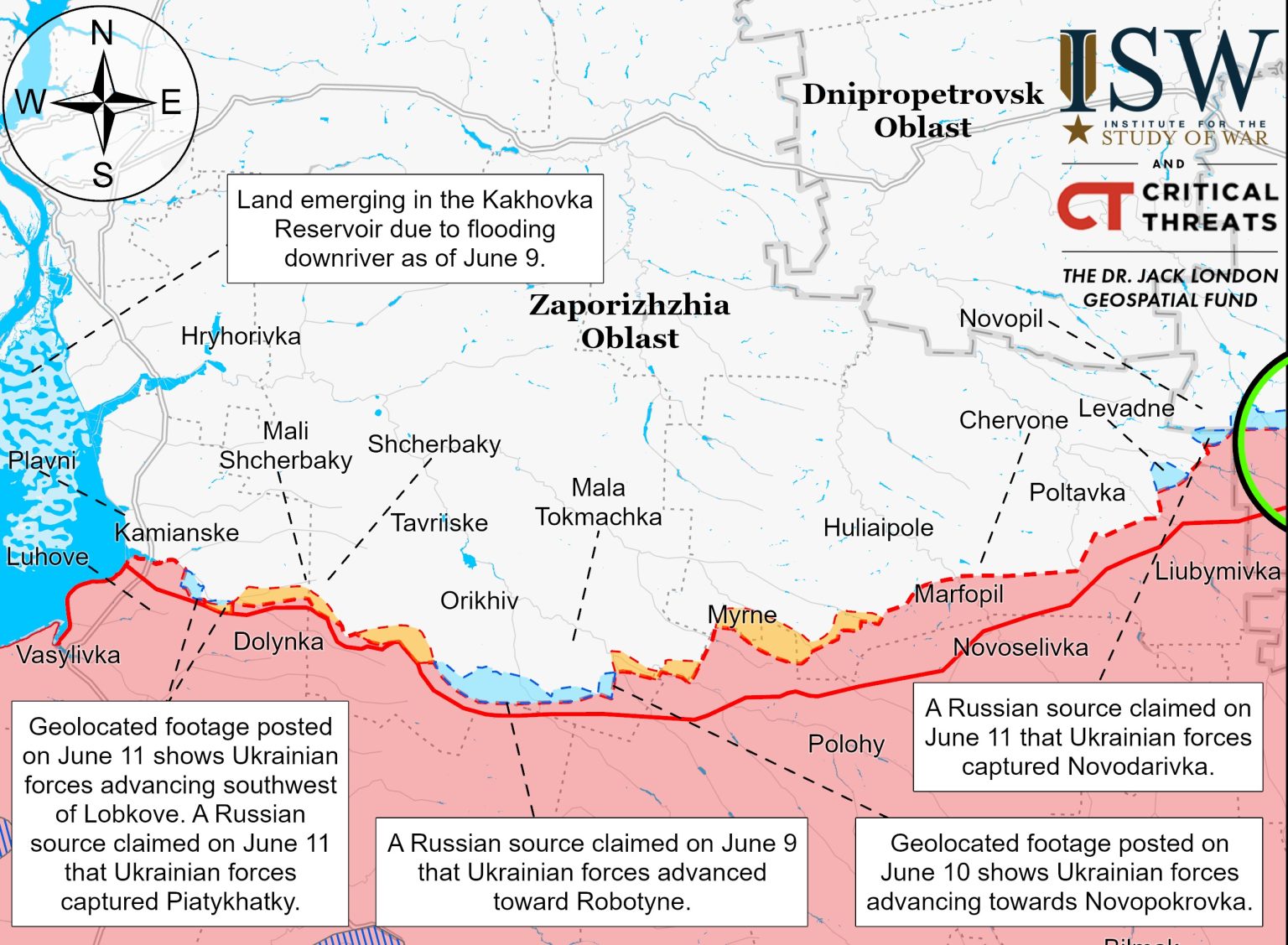 ЗСУ продовжили атакувати на трьох ділянках і оволоділи територією – ISW