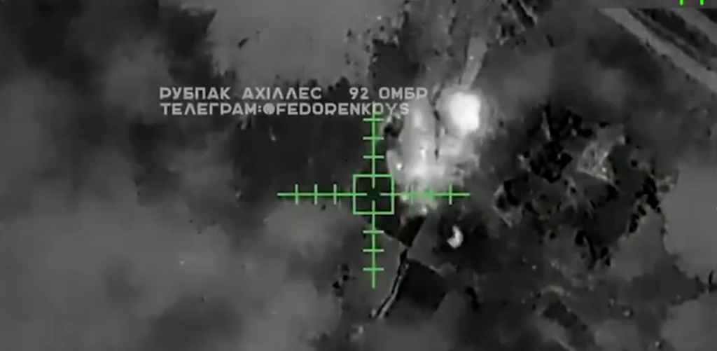 Харьковские воины ночью дроном уничтожили вражеский склад (видео)