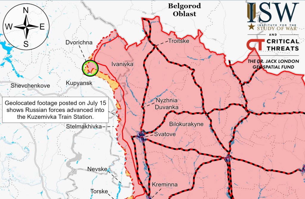 ISW про Куп’янський напрямок: армія РФ ймовірно досягла незначних успіхів