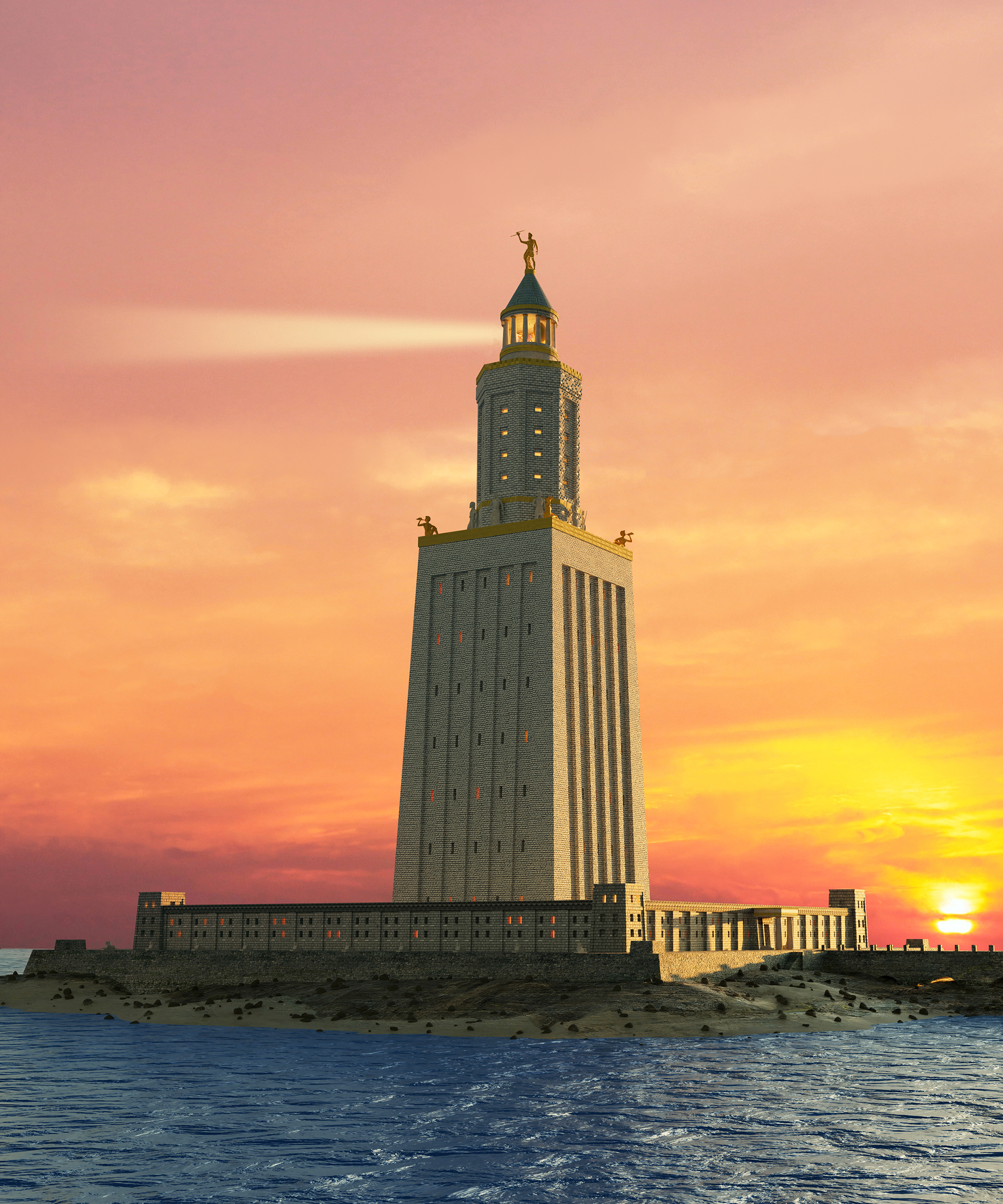 Александрийский маяк - модель