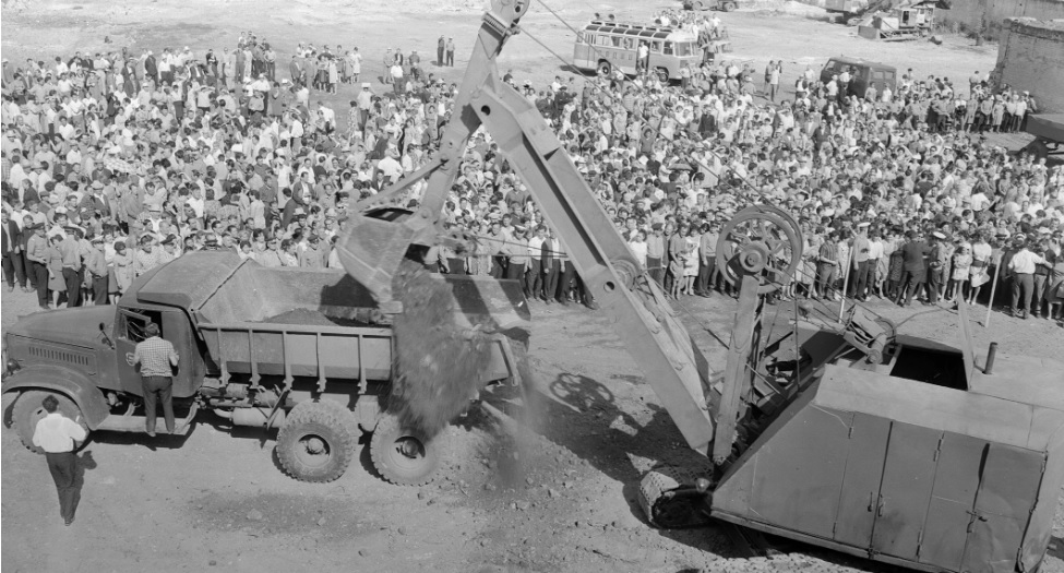 Будівництво метро у 1968 році в Харкові