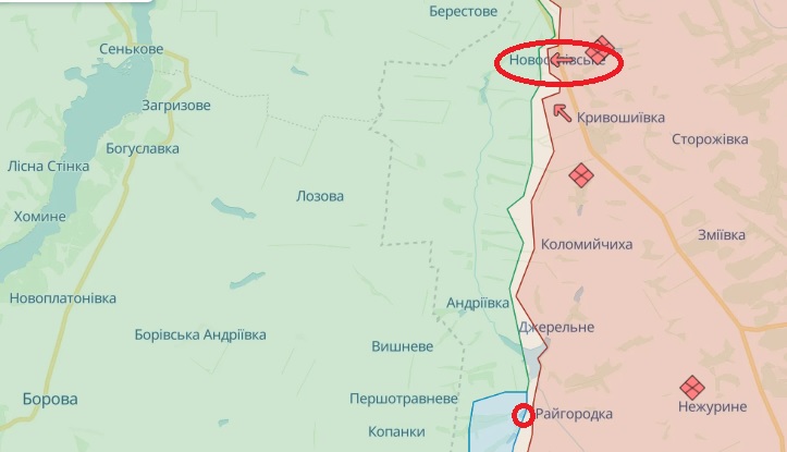 Наступають на Борову