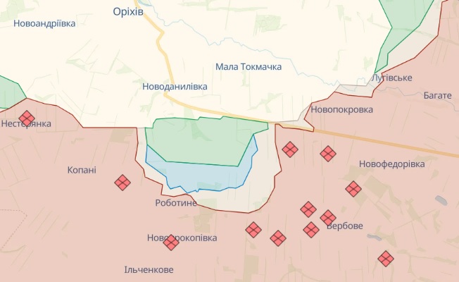 Работино на карте DeepState