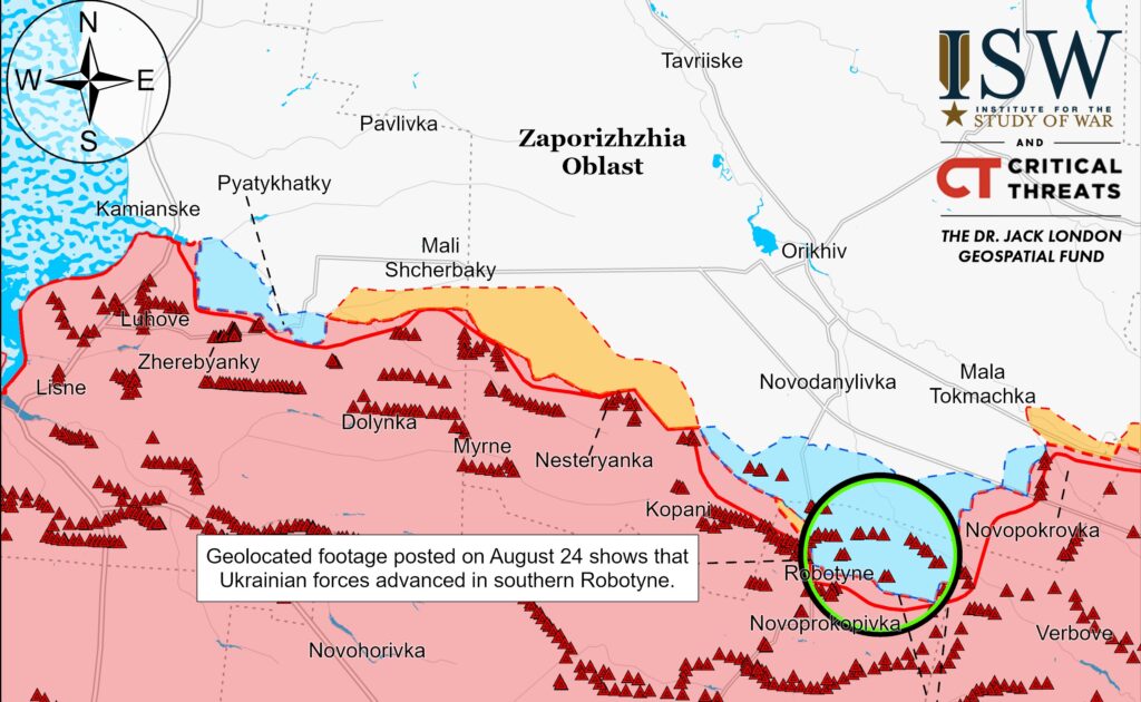 ВСУ расширили прорыв российских линий обороны на юге — ISW