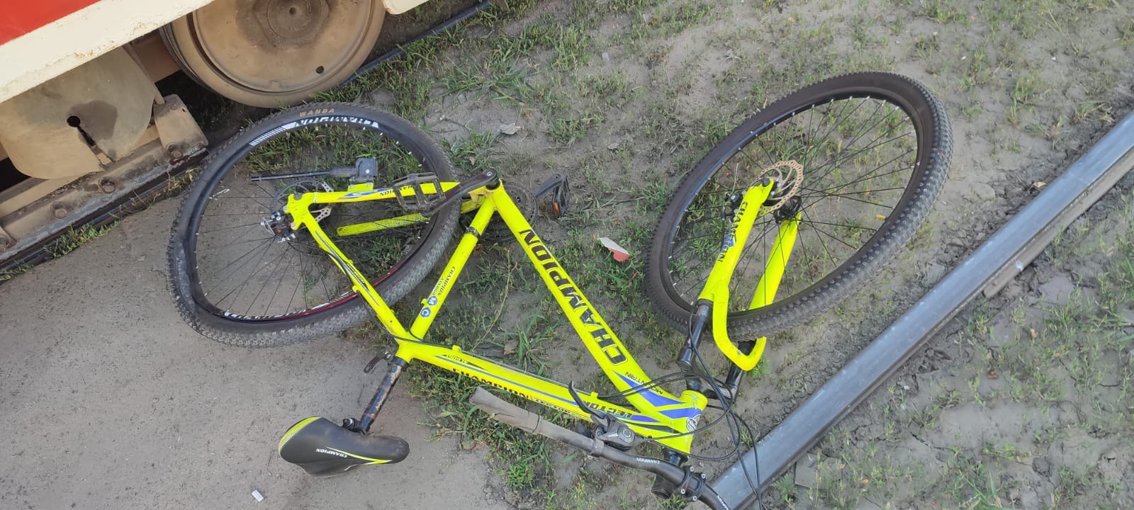 Сбитый велосипедист в Харькове