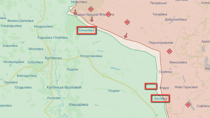 Генштаб назвав три села Харківщини, поблизу яких вдарила авіація РФ