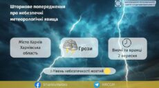 На Харківщині очікуються грози вночі та вранці 2 вересня – синоптики