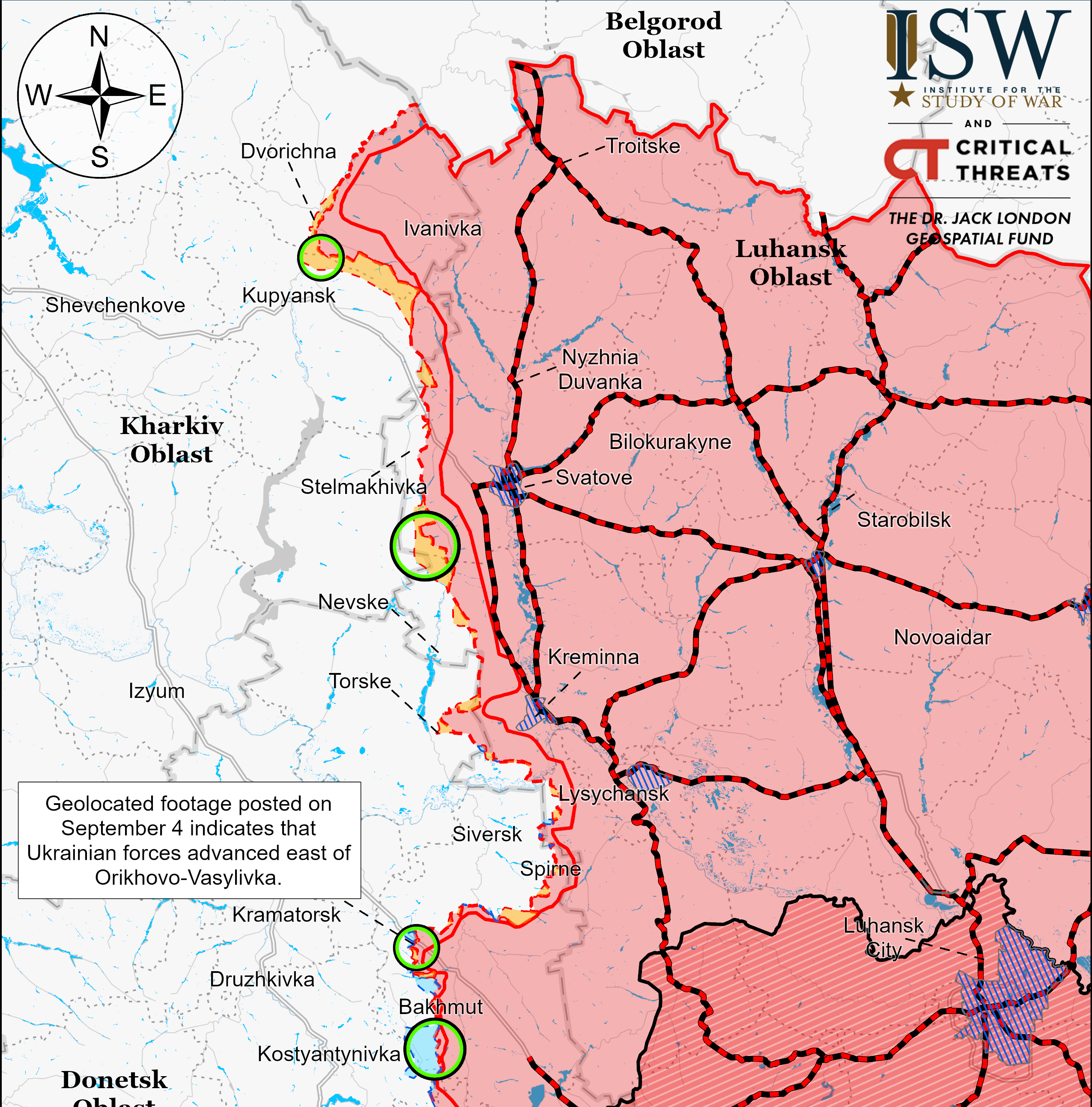 ISW пише про просування ЗСУ на Лимано-Куп’янському напрямку