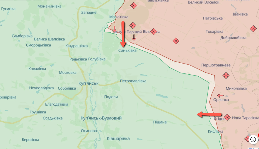 Генштаб ВСУ: 12 раз атаковали россияне у Синьковки и Ивановки на Харьковщине