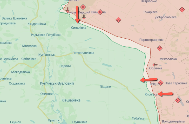 У Куп’янському районі Харківщини ворог атакує уже поблизу трьох сіл – Генштаб
