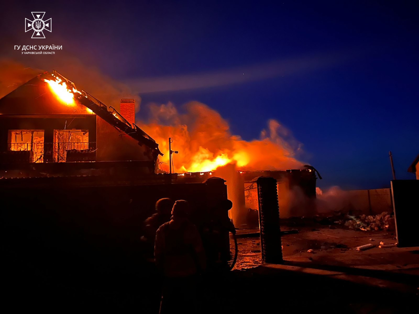 Пожар в Купянске после "прилета" 29 октября 2023 2