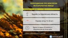 На Харківщині завтра очікується сильний вітер. Попередження синоптиків