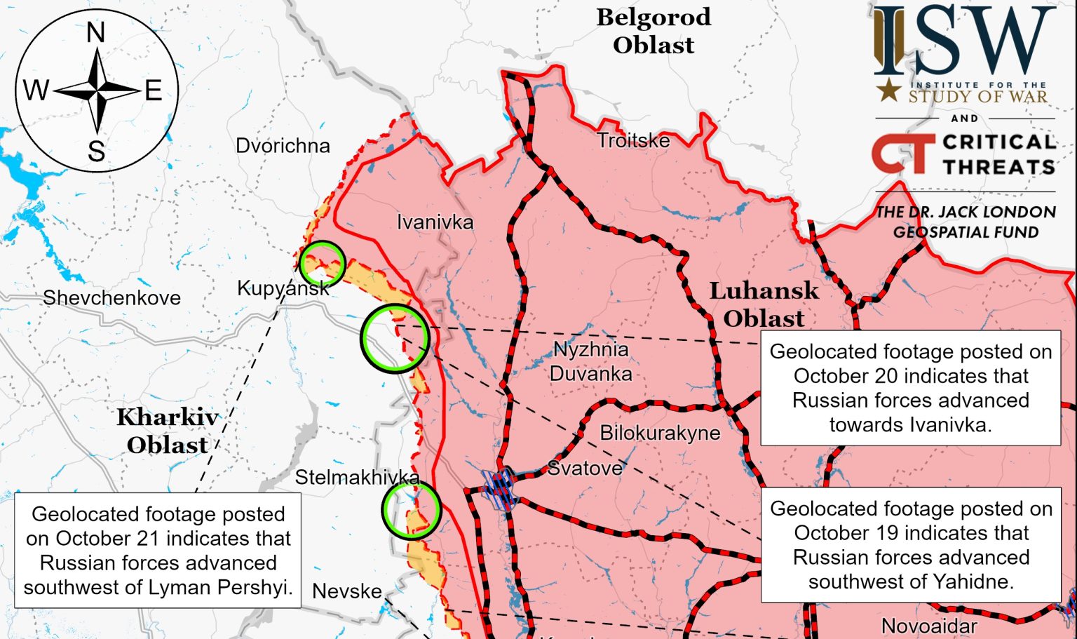 ISW заявив про підтверджене геолокацією просування РФ під Куп’янськом
