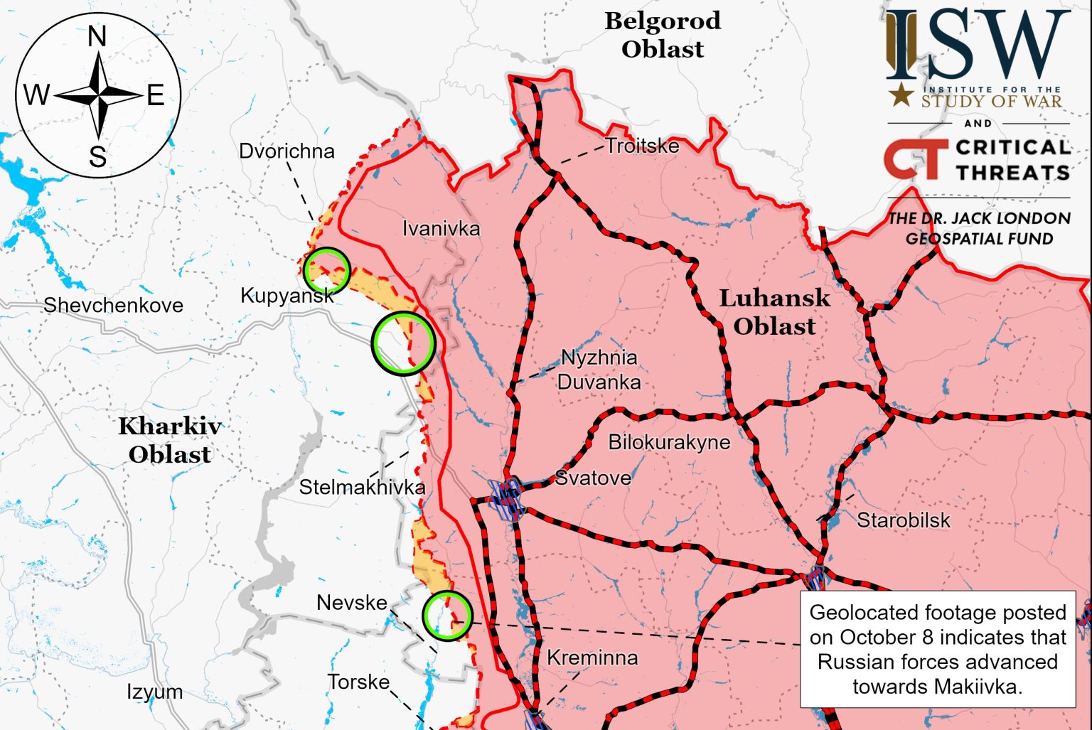 ISW про ситуацію на Куп’янському напрямку: підтверджених успіхів РФ немає
